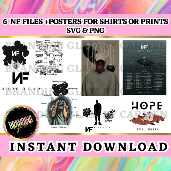 NF HOPE TOUR, nf, png and svg files, instant download, digital download, clipart, cricut,