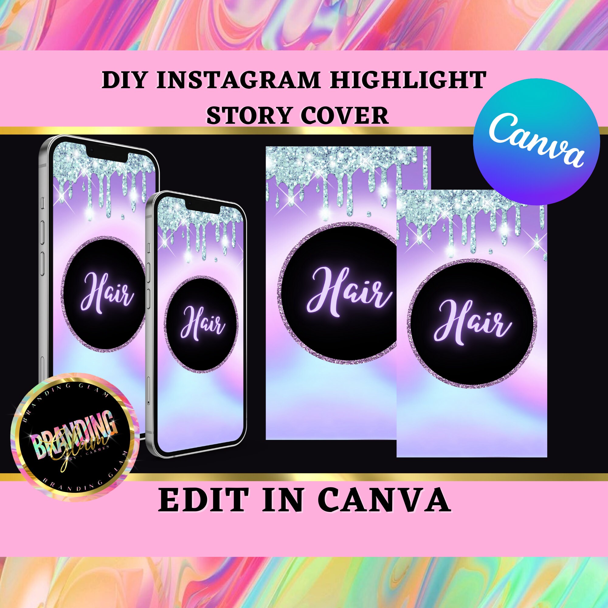 Canva, DIY Instagram Highlights, Instagram Highlight Story Covers, DIY ...
