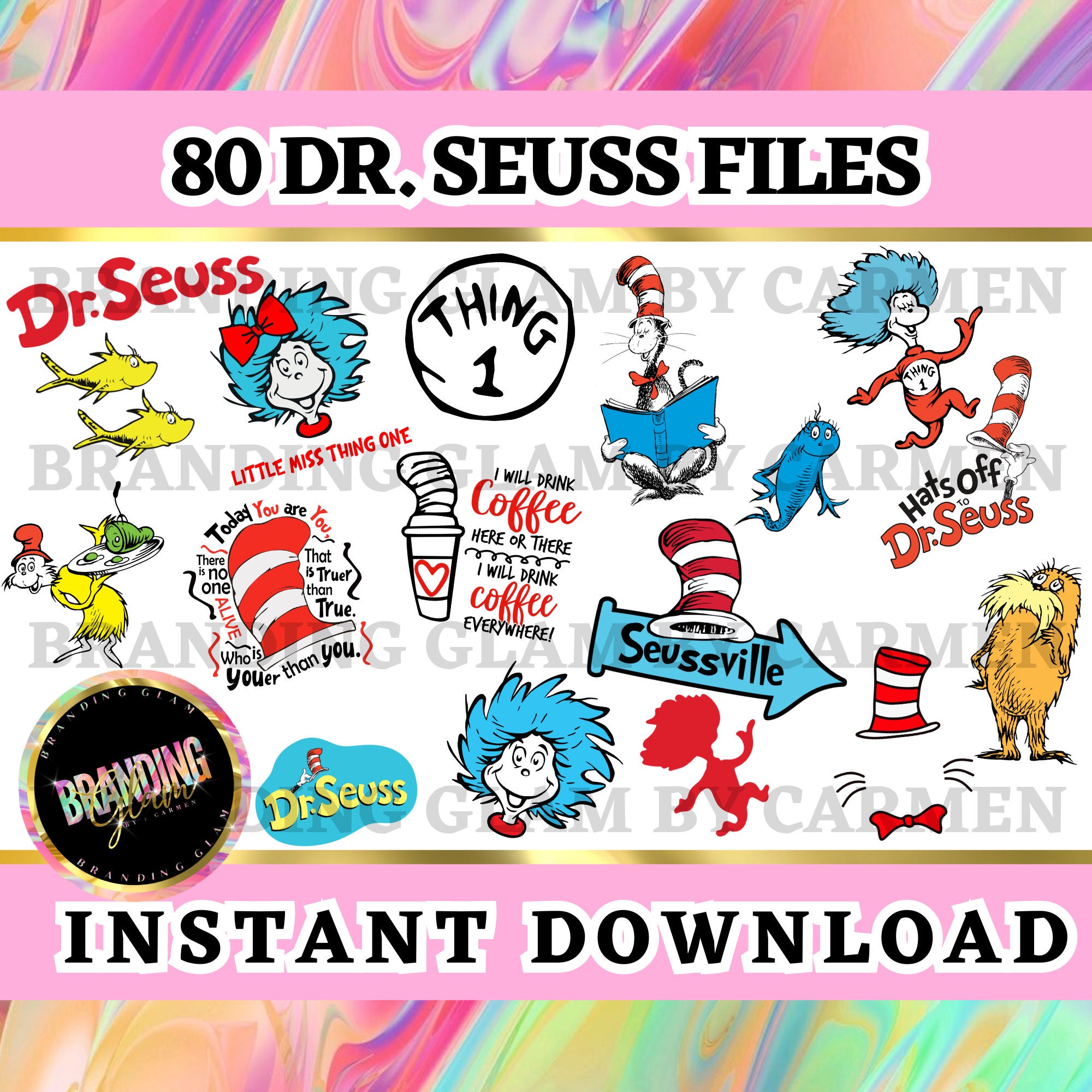 Dr. Seuss Clipart Digital Files, Png, Svg, Circuit, Digital Download - Etsy