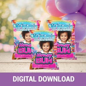 Candyland Magic! Candyland Honey Bun Party Favors | Personalized Candyland-Themed Favors | Fun Birthday Favors