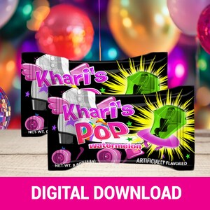 Roll Into Fun! Skate Party Ring Lollipop | Fun & Trendy Tween and Teen Birthday Party Favors | Digital Party Printable