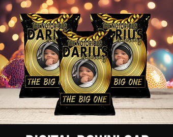 Notorious One Chip Bag Party Favors | 1st Birthday Party Favor | Fun Birthday Party Favor