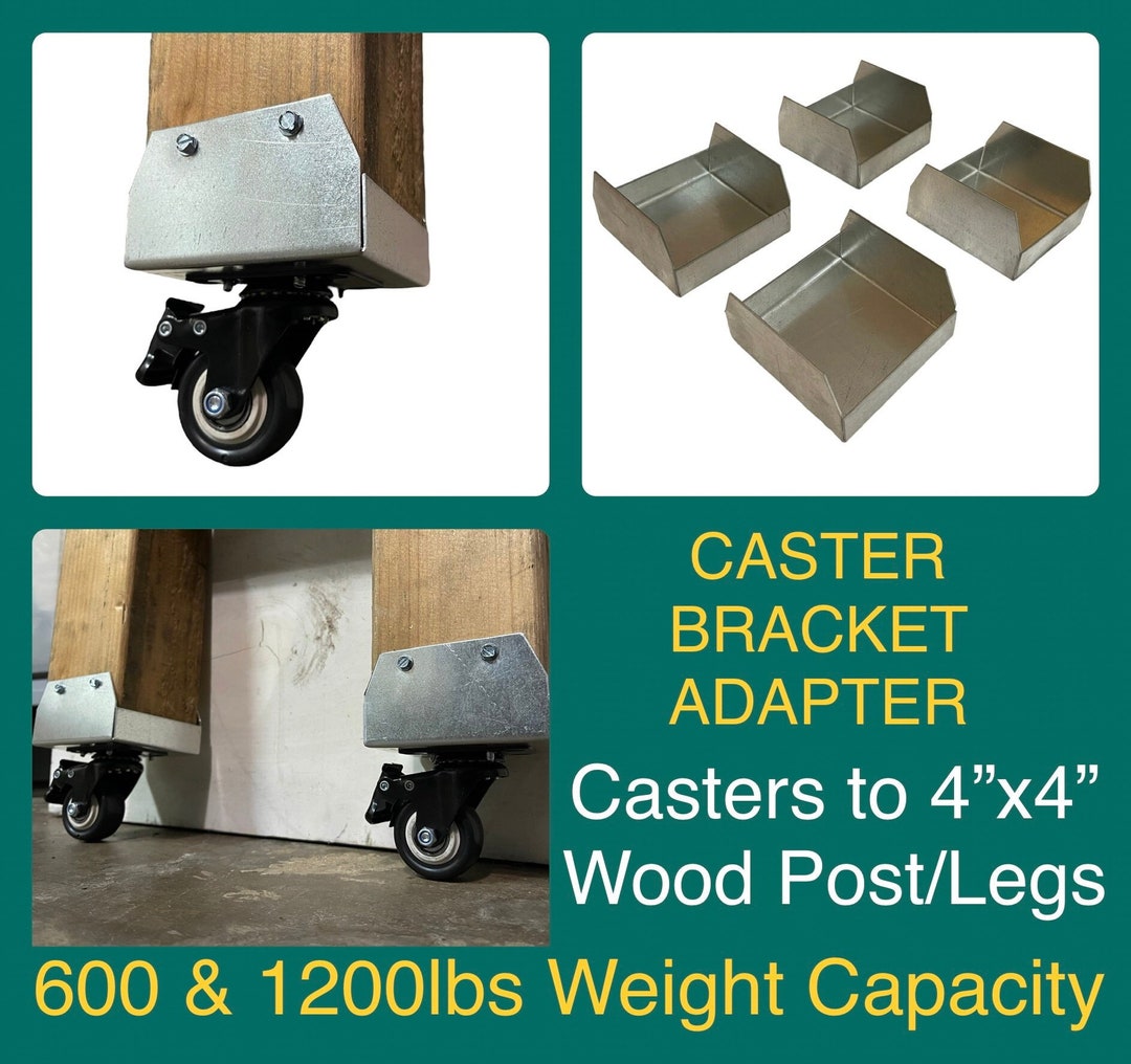 Caster Bracket Adapter Swivel/locking Wheel/caster Bracket for 4x4 Wood