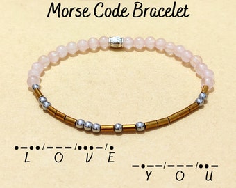 Morsecode Armband, Morsecode Armband personalisiert, Personalisiertes Morsecode Armband, Namensarmband, i love you morse code armband