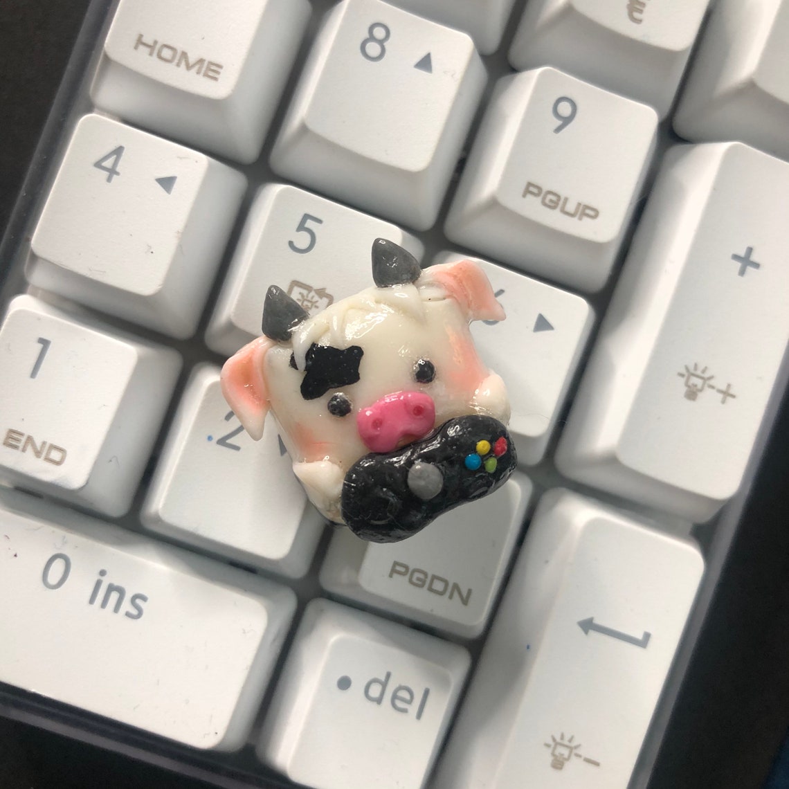 Keycaps Gamer Cow keycap Artisan Keycaps Custom Keycaps Etsy