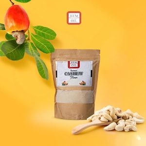 Natural Cashew Flour- Bread, brownies, muffins, cookies, pancakes, rolls, buns, bagels, pizza crust.