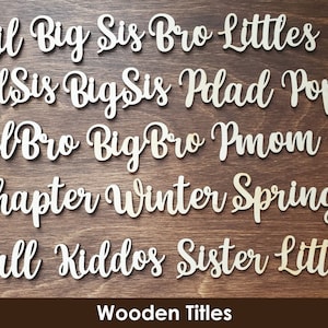 Holztitel | Schrift buchstabe | Für griechisches Paddel, Geselligkeit, Sororitätskunst, griechische Buchstaben, griechisches Geschenk, Paddle Craft