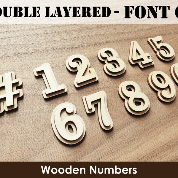 Wooden Numbers | Font CS | Double Layered | For Greek Paddle, Fraternity, Sorority Craft, Greek Letters, Greek Gift