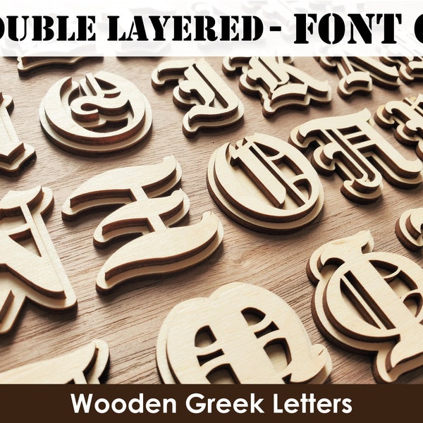 Wooden Greek Letters | Font OE | Double Layered | For Greek Paddle, Fraternity, Sorority Craft, Greek Letters, Greek Gift