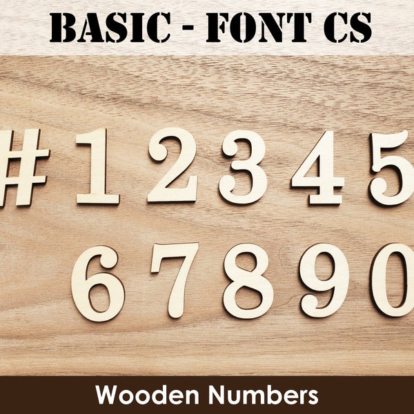 Wooden Numbers | Font CS | Basic | For Greek Paddle, Fraternity, Sorority Craft, Greek Letters, Greek Gift