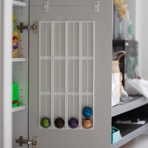 Nespresso Vertuo Pod Holder | Nespresso Vertuo Capsule Holder | Mounted | Holds 10 Pods | Behind Door |