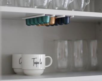 Nespresso Original Kapselhalter | Nespresso Original Kapselhalter | Für 15 Kapseln | Hinten Tür | Unter Regal Halter |