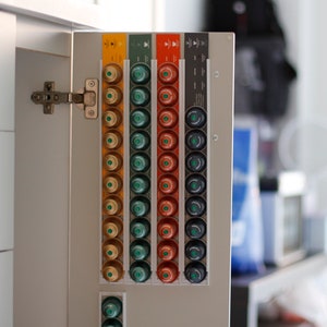 Nespresso Original Pod Holder | Nespresso Original Capsule Holder | Mounted | Hold 10 Pods | Behind Door |