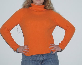 burnt orange mock turtleneck