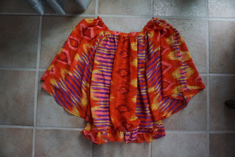Colorful Late 60s Inspired Baby Doll Mini Dress