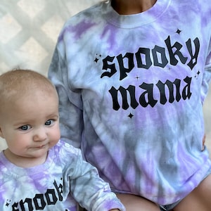 Spooky Babe Tie Dye Halloween Sweatshirt - Girly Fall Shirt
