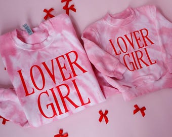 Matching Mama and Mini Tie-Dye Sweatshirts: Mother Daughter Set
