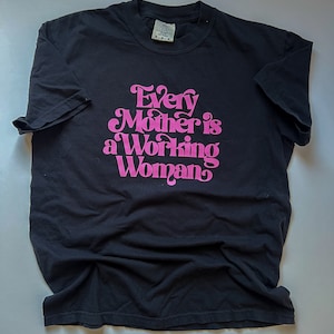 Working Mom Graphic Tee: Trendy Oversized Mama Shirt image 1