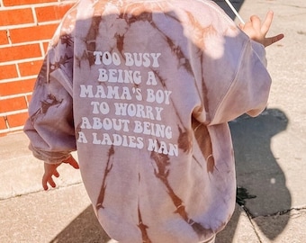 Mama's Boy Toddler Sweatshirt: Trendy Boy Spring Shirt, Boys Mother's Day Tee