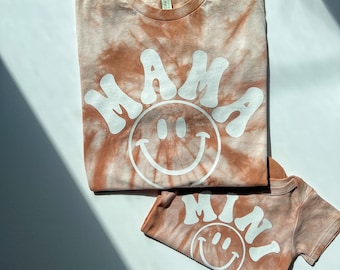 Mama and Mini Tie-Dye Sweatshirts, Mother Daughter Matching Set