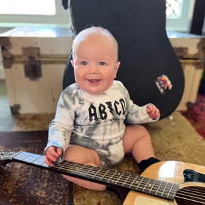 ABCD Retro Baby Bodysuit, Baby Band Tee Bodysuit, Rock Band Baby, Baby Shower Gift, Band Tee for Baby, Trendy Baby, Band Baby Outfit,