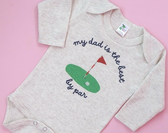 Body de golf para bebé / Mi papá es el mejor por par, regalo del Día del Padre