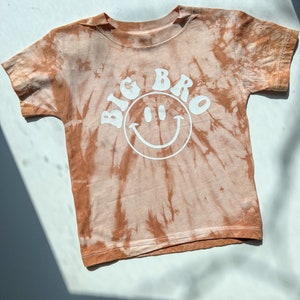 Big Bro Smiley Face Tie-Dye Toddler Shirt, Pregnancy Announcement