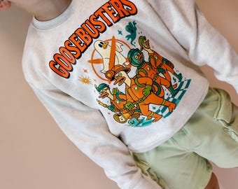 Goosebusters Kinder Halloween Shirt: Spooky Gans Tee