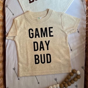 GAME DAY BUD Baby Football Outfit, On Sundays I Watch Football With Daddy Shirt, My First Football Season, Unisex Baby Football Outfit, Gift