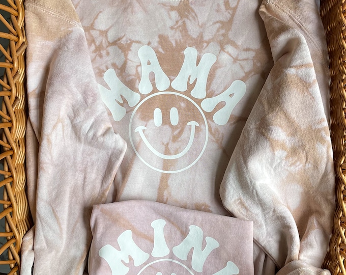 Matching Mama & Mini Tie-Dye Sweatshirts, Mother's Day Gift Mom, Mommy and Me Sweaters