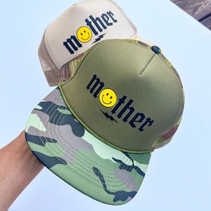 MOTHER Trucker Hat: Camo or Beige, Funny Mom Hat