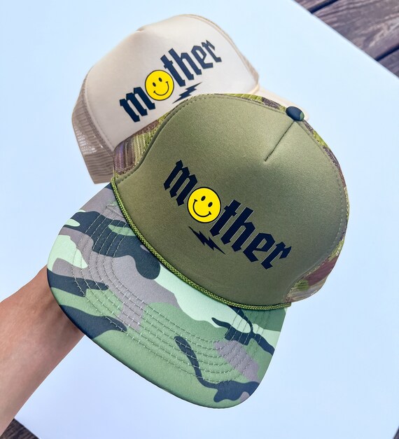 MOTHER Trucker Hat: Camo or Beige, Funny Mom Hat - Etsy display picture 1