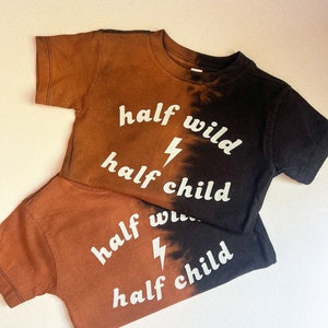 Wild Child T-Shirt, Stay Wild T-shirt, Boho Toddler Shirt, Toddler Boy Shirt, Retro Toddler Clothes, Wavy Text Shirt, GIFT for Kids, Funny