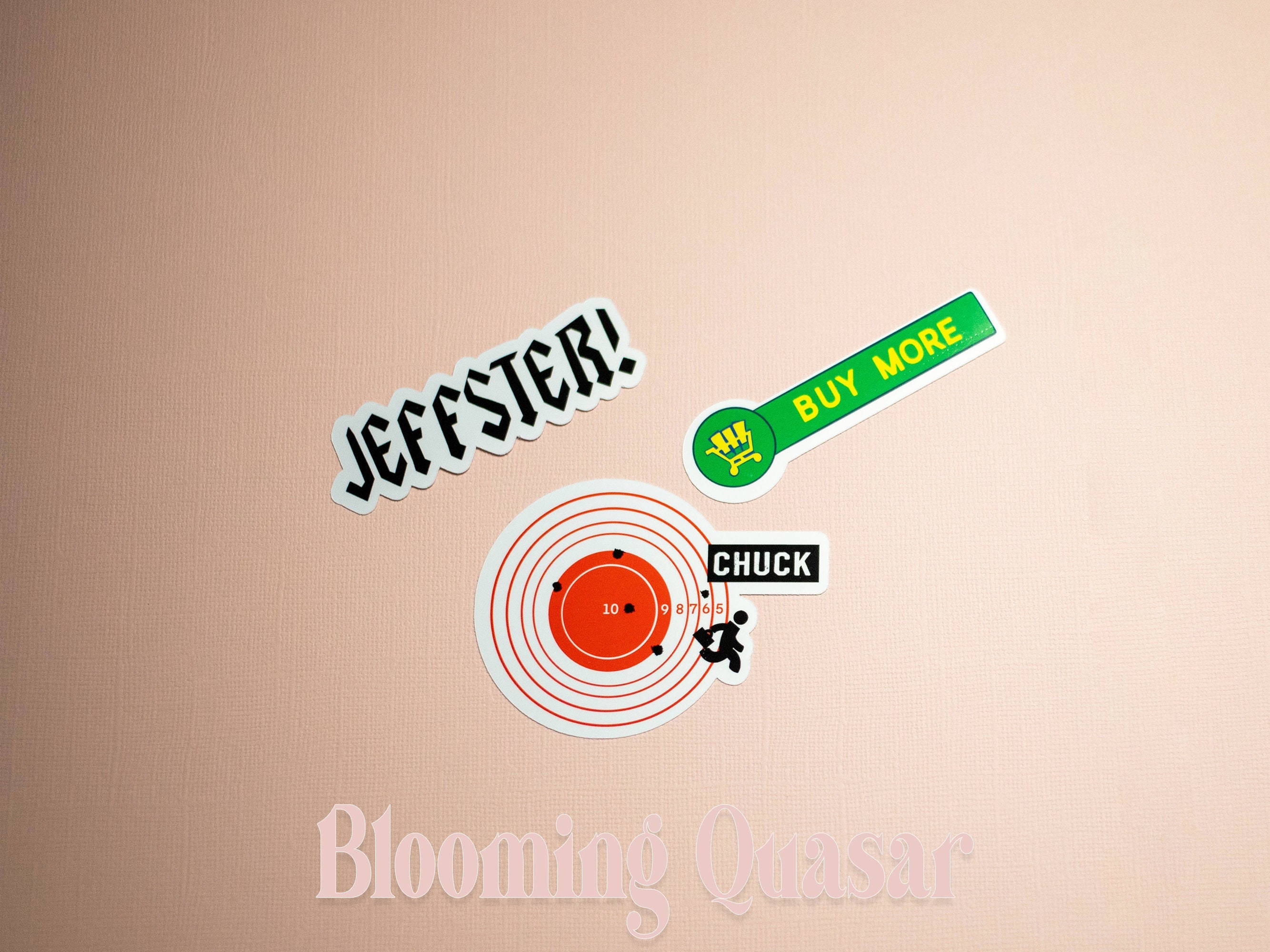 Chuck Tv show sticker Chuck Bartowski nerd herd The buy more store jeffster sticker sticker pack hand drawn doodle art stickers