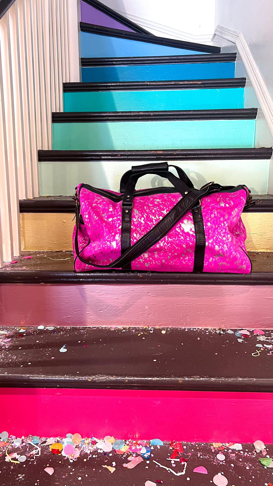 A8242 - Hair On Hide Travel Duffel Bag