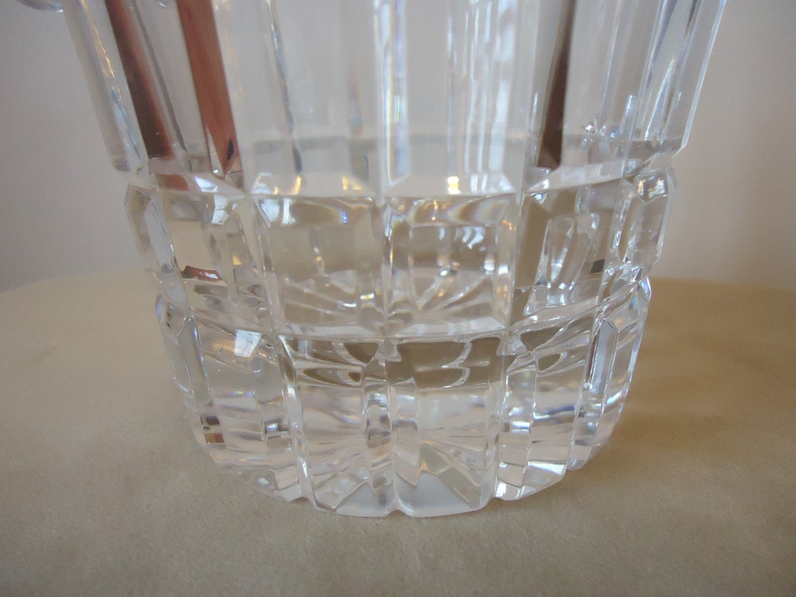Heavy Lead Crystal Ice Bucket with 2 Handles for Elegant Table Etsy