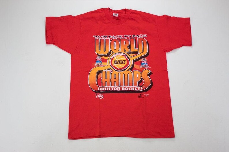 94 /'95 Houston Rockets Back to Back World Champs T-Shirt