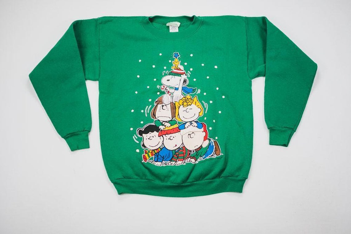 Peanuts Characters Holiday Sweatshirt Etsy