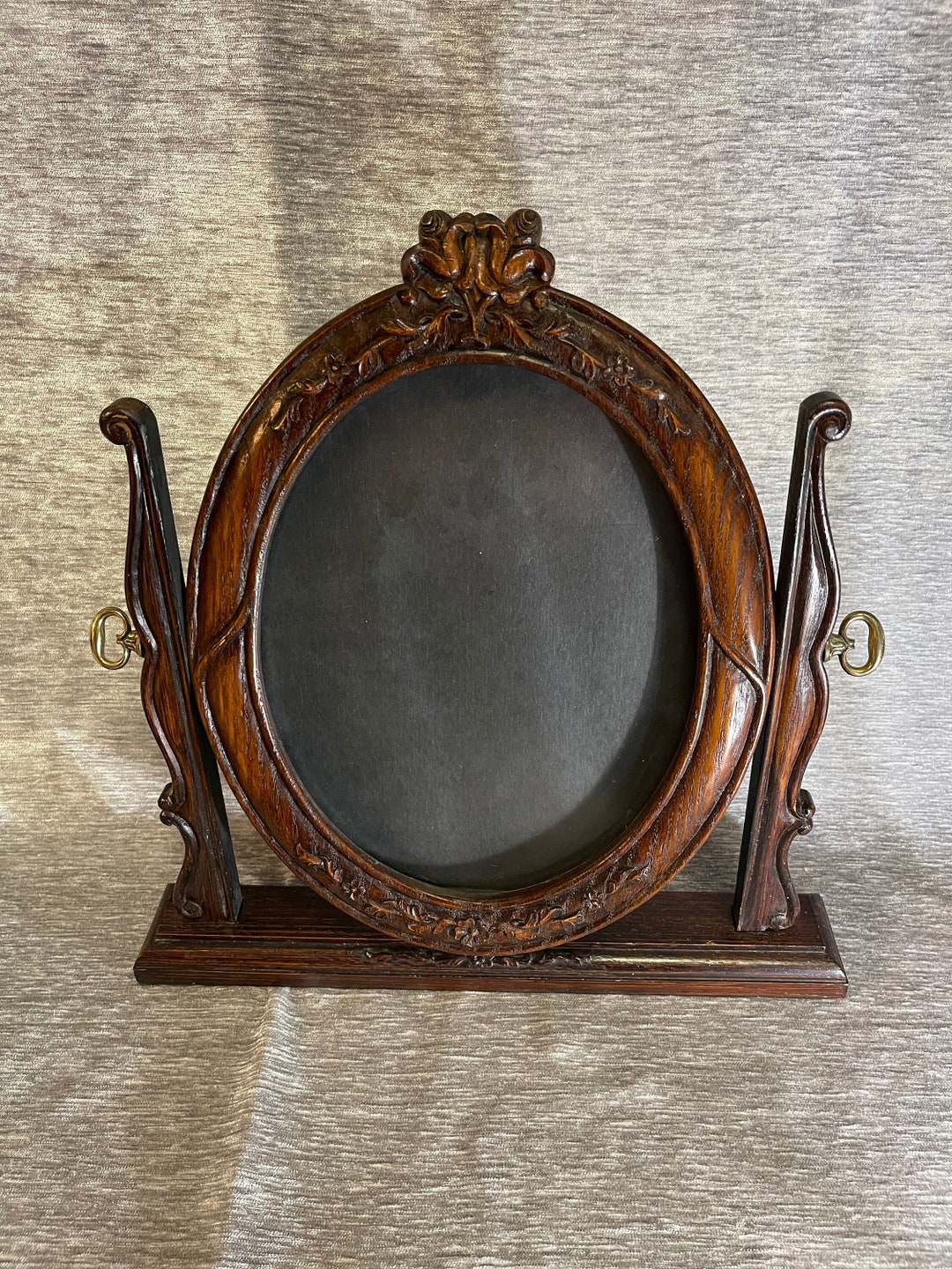 Vintage Wood Carved Swivel Picture Frame 184 Etsy
