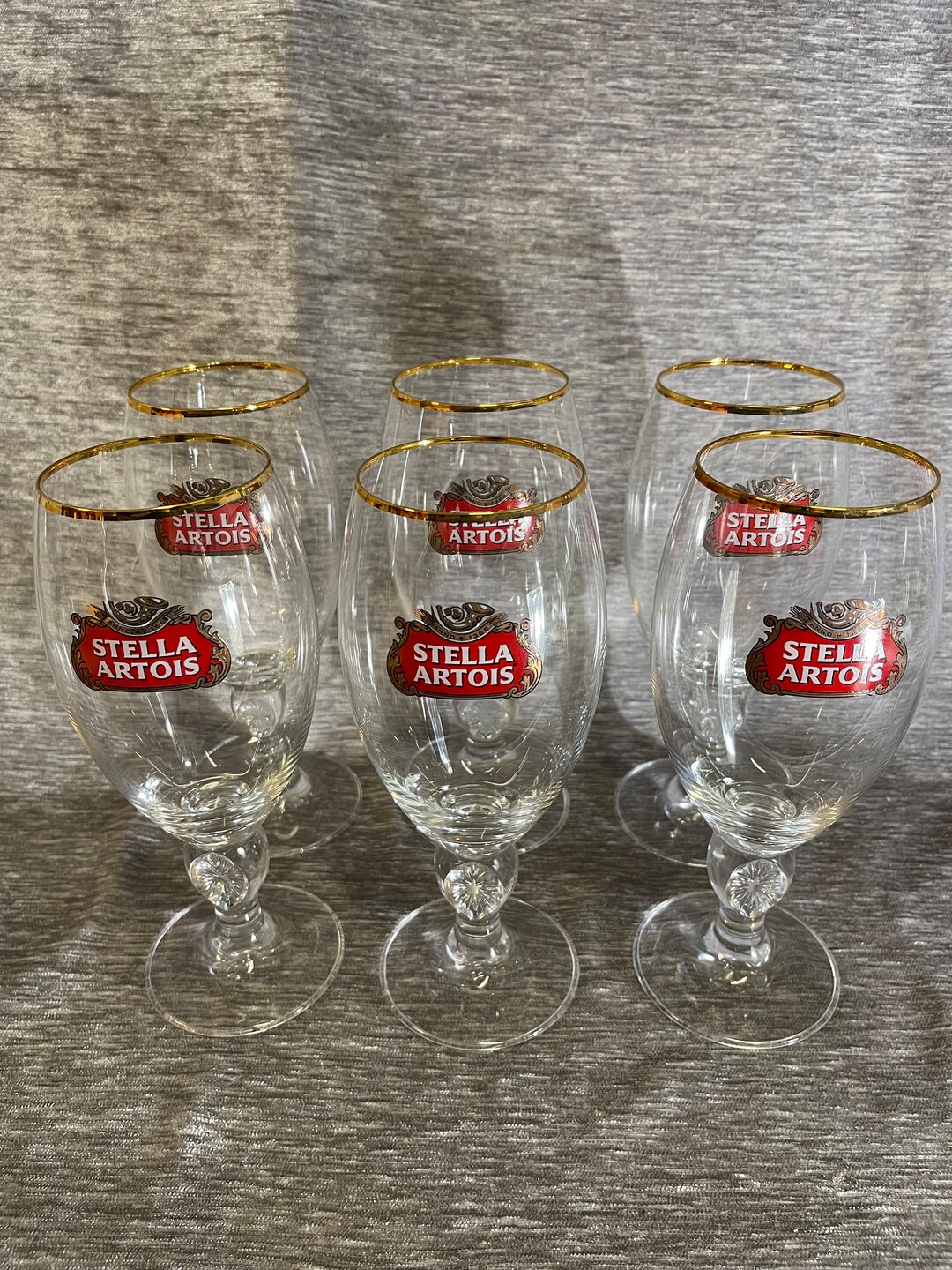 6 Stella Artois Glasses 188 Etsy