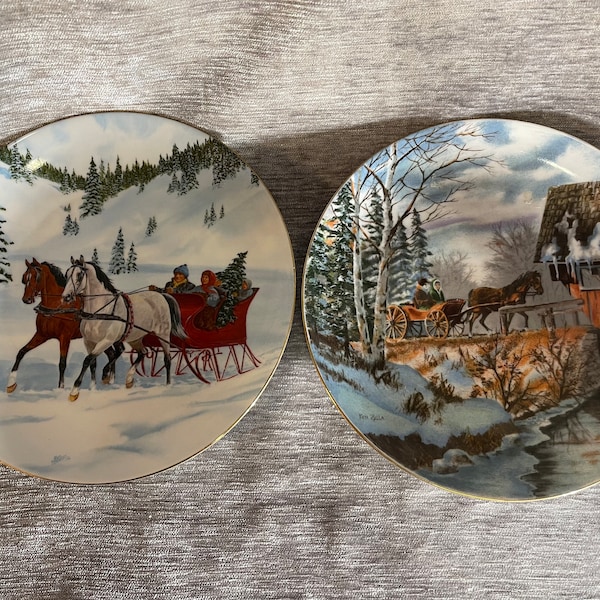 Peaceful Interlude & Christmas In The Country Collector Plates #134