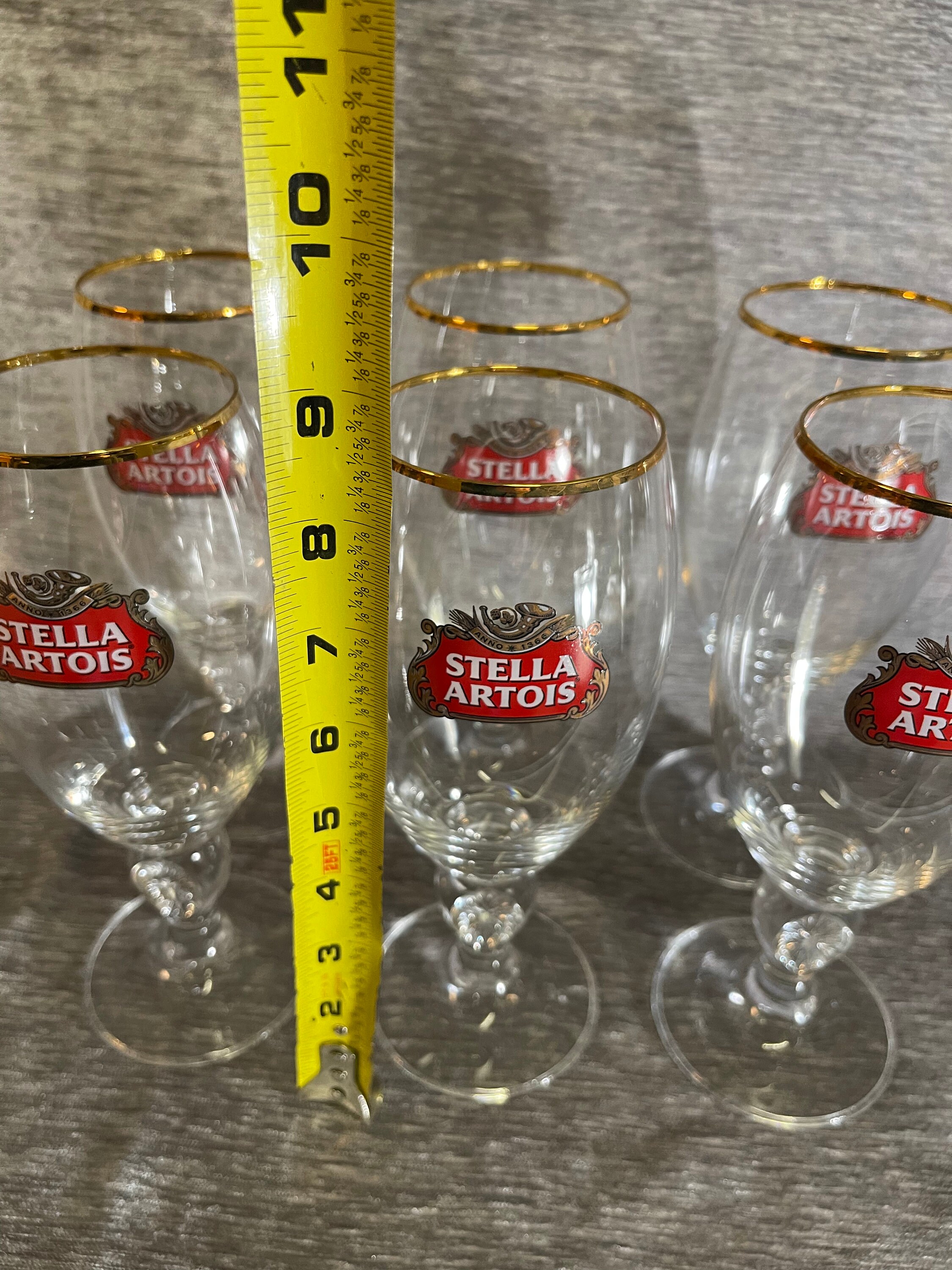 6 Stella Artois Glasses 188 Etsy
