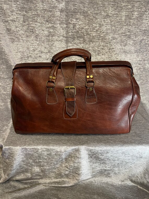 Large Leather Duffle Bag #371