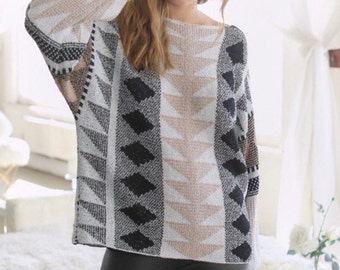 Vintage inspired oversized sweater