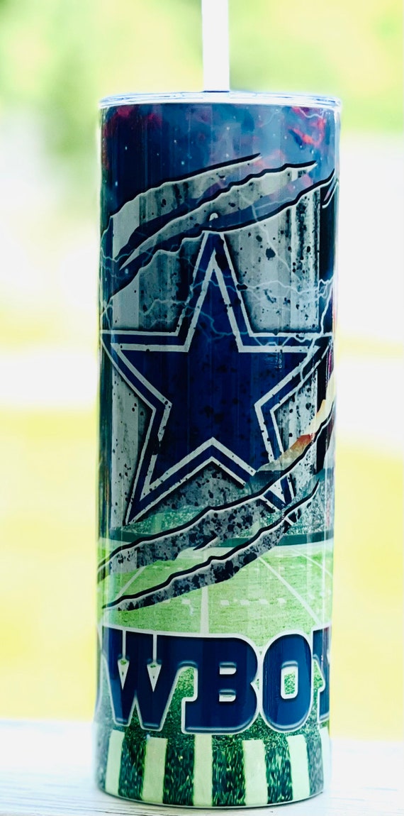 NFL Dallas Cowboys 20 Ounce Insulated Skinny Tumbler With Lid, Straw and  Rubber Bottom 