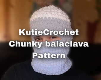 Crochet Chunky Balaclava Pattern: USA Instructions (PDF)