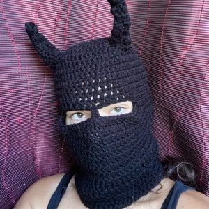 Neon Rainbow Pride Crochet Face Ski Mask Balaclava Hat Funky  display picture 1