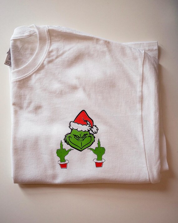 Grinch Middle Finger Shirt - Etsy