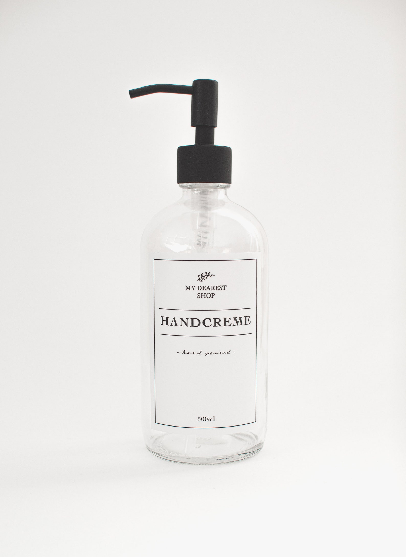 Hand cream dispenser Hand cream Glass bottle Dispenser Etsy