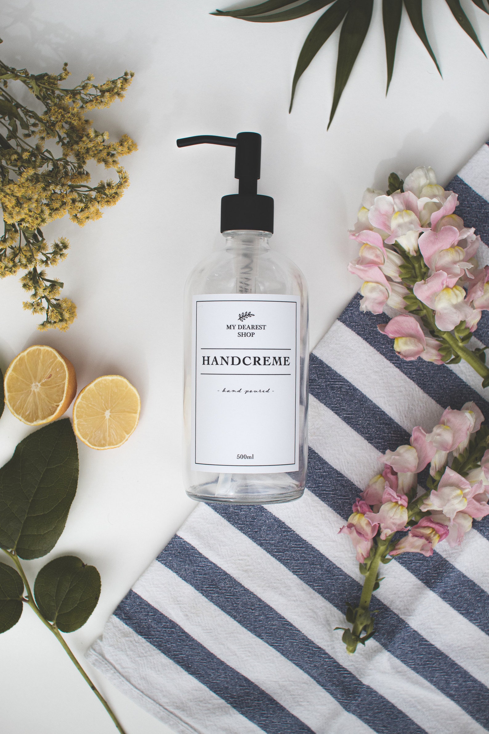 Hand cream dispenser Hand cream Glass bottle Dispenser Etsy